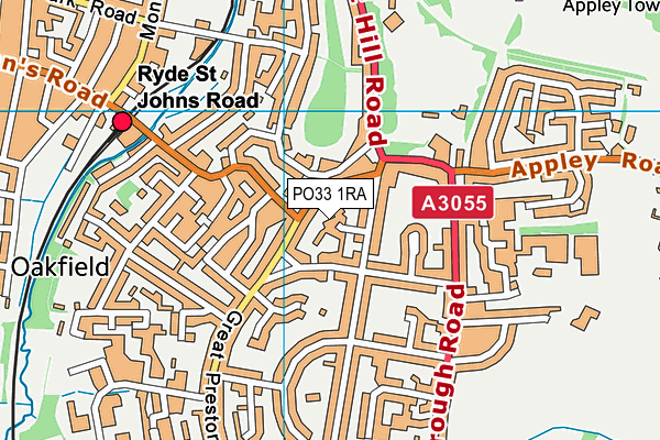 PO33 1RA map - OS VectorMap District (Ordnance Survey)