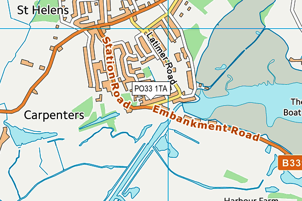 PO33 1TA map - OS VectorMap District (Ordnance Survey)