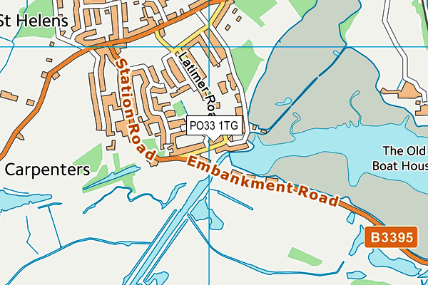 PO33 1TG map - OS VectorMap District (Ordnance Survey)