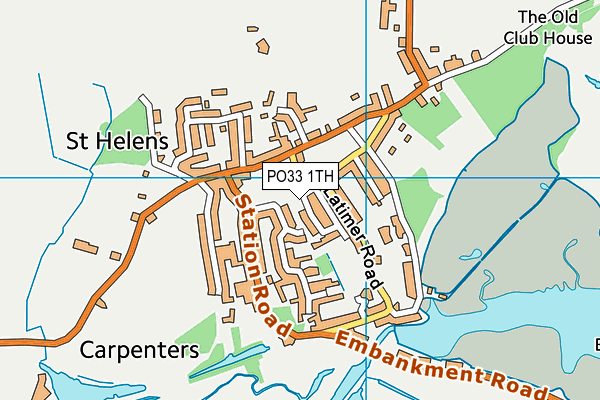 PO33 1TH map - OS VectorMap District (Ordnance Survey)