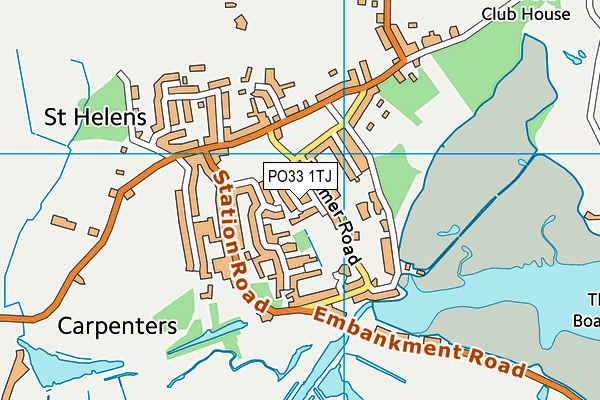 PO33 1TJ map - OS VectorMap District (Ordnance Survey)