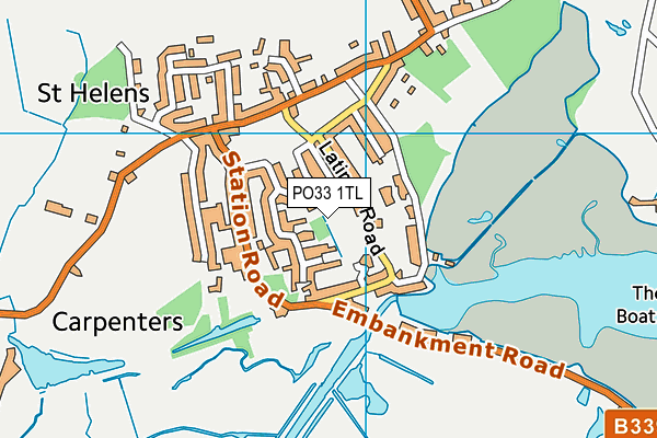 PO33 1TL map - OS VectorMap District (Ordnance Survey)