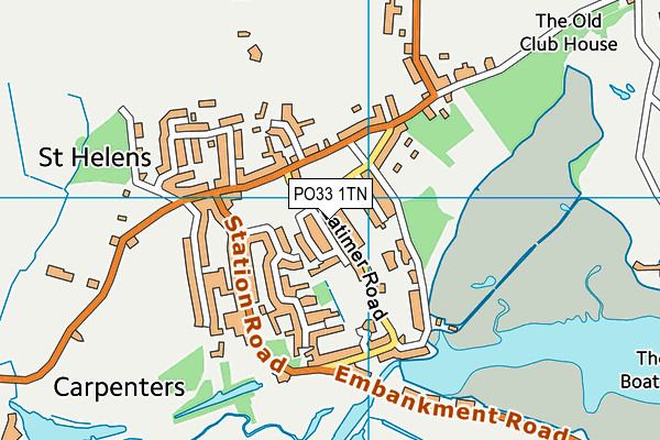 PO33 1TN map - OS VectorMap District (Ordnance Survey)