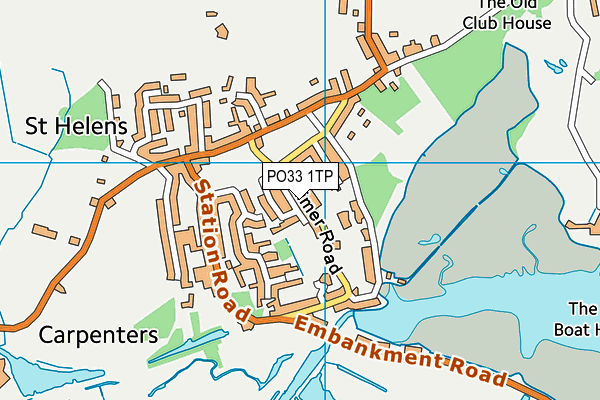 PO33 1TP map - OS VectorMap District (Ordnance Survey)