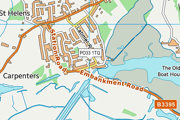 PO33 1TQ map - OS VectorMap District (Ordnance Survey)