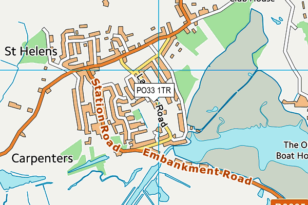 PO33 1TR map - OS VectorMap District (Ordnance Survey)