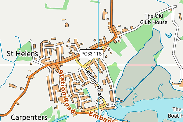 PO33 1TS map - OS VectorMap District (Ordnance Survey)