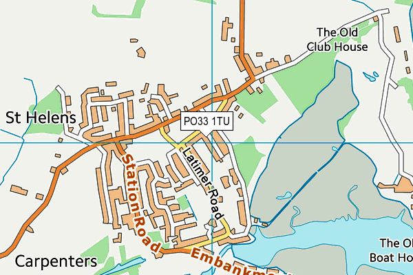 PO33 1TU map - OS VectorMap District (Ordnance Survey)