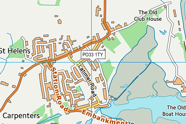 PO33 1TY map - OS VectorMap District (Ordnance Survey)