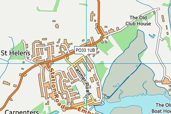 PO33 1UB map - OS VectorMap District (Ordnance Survey)