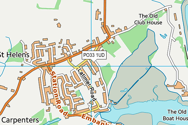 PO33 1UD map - OS VectorMap District (Ordnance Survey)