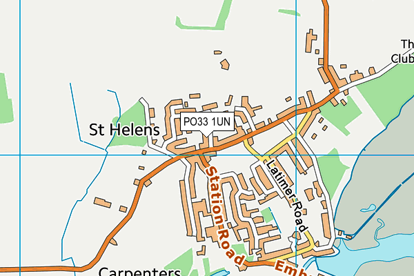 PO33 1UN map - OS VectorMap District (Ordnance Survey)