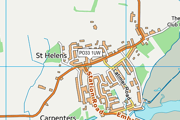 PO33 1UW map - OS VectorMap District (Ordnance Survey)