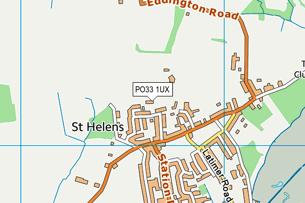 PO33 1UX map - OS VectorMap District (Ordnance Survey)