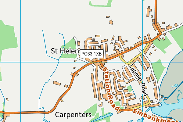 PO33 1XB map - OS VectorMap District (Ordnance Survey)