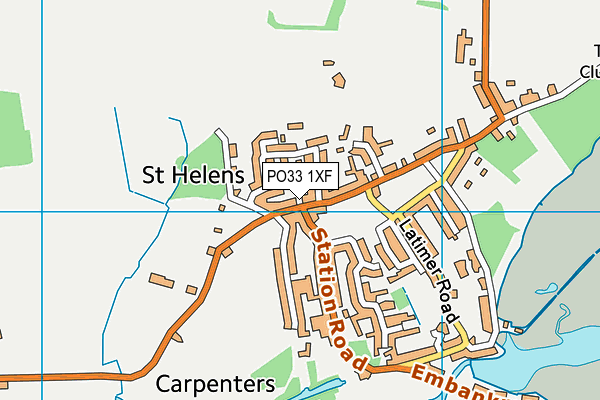 PO33 1XF map - OS VectorMap District (Ordnance Survey)