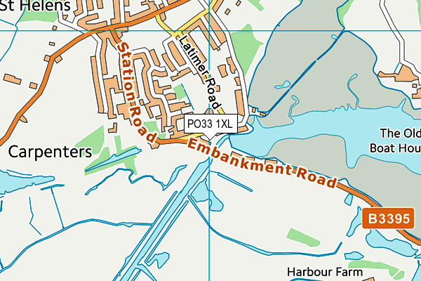 PO33 1XL map - OS VectorMap District (Ordnance Survey)