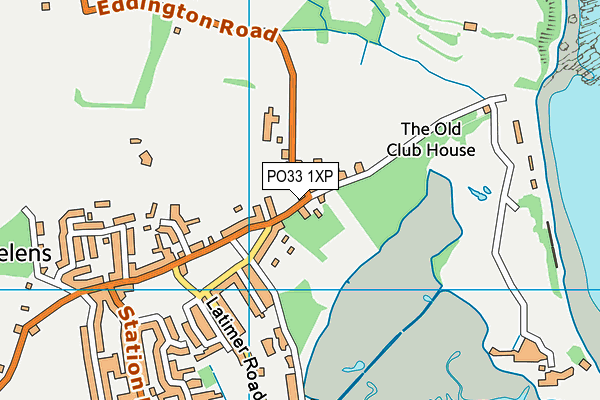 PO33 1XP map - OS VectorMap District (Ordnance Survey)