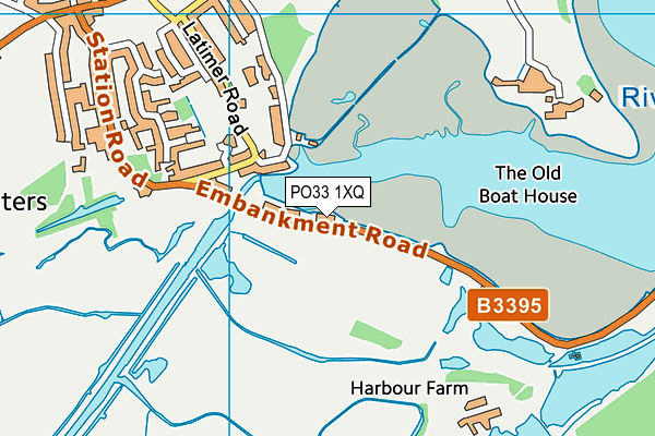 PO33 1XQ map - OS VectorMap District (Ordnance Survey)