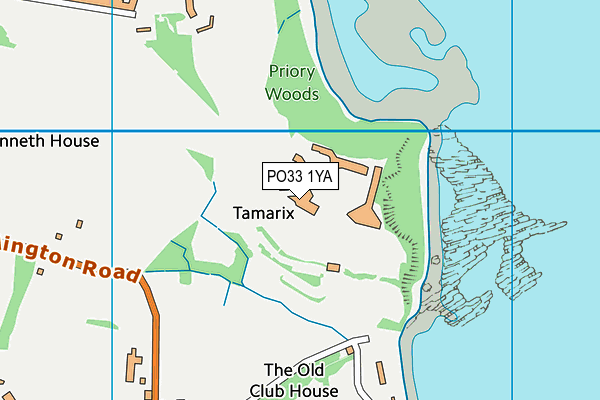 PO33 1YA map - OS VectorMap District (Ordnance Survey)