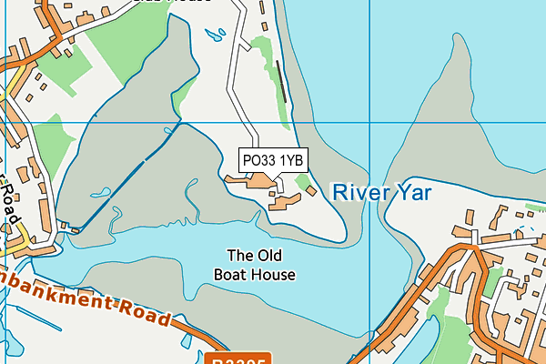 PO33 1YB map - OS VectorMap District (Ordnance Survey)