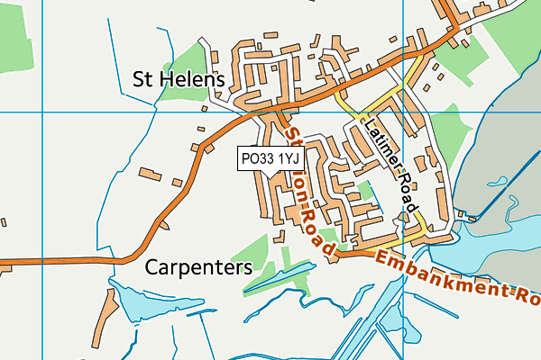 PO33 1YJ map - OS VectorMap District (Ordnance Survey)