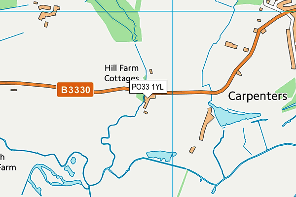 PO33 1YL map - OS VectorMap District (Ordnance Survey)