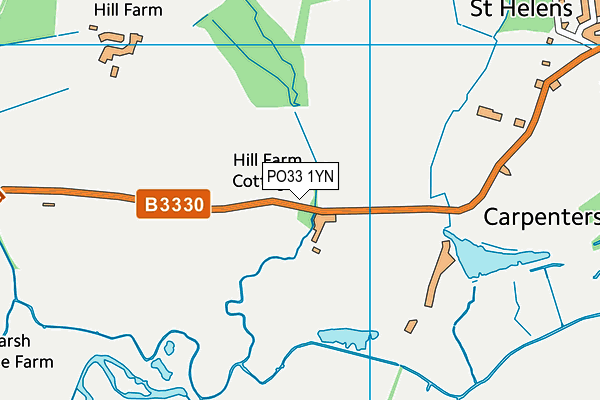 PO33 1YN map - OS VectorMap District (Ordnance Survey)