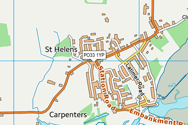 PO33 1YP map - OS VectorMap District (Ordnance Survey)