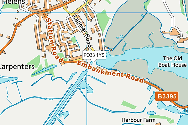 PO33 1YS map - OS VectorMap District (Ordnance Survey)