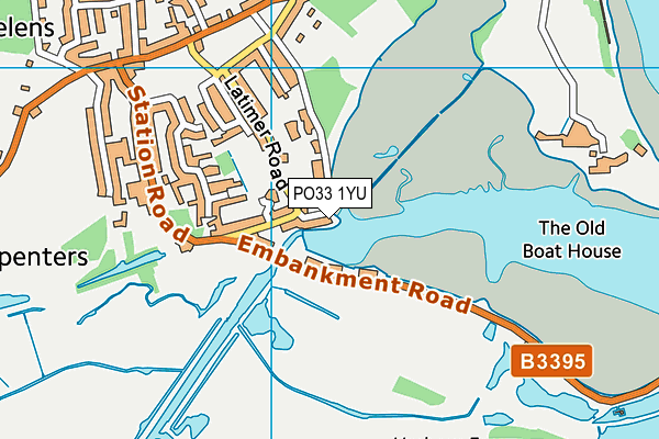 PO33 1YU map - OS VectorMap District (Ordnance Survey)