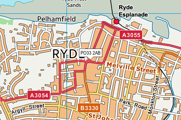 PO33 2AB map - OS VectorMap District (Ordnance Survey)