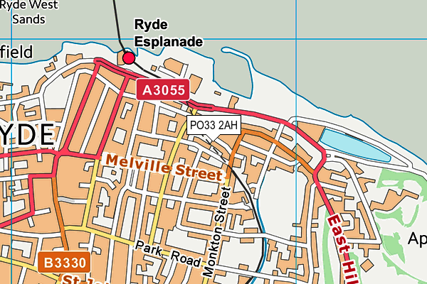 PO33 2AH map - OS VectorMap District (Ordnance Survey)