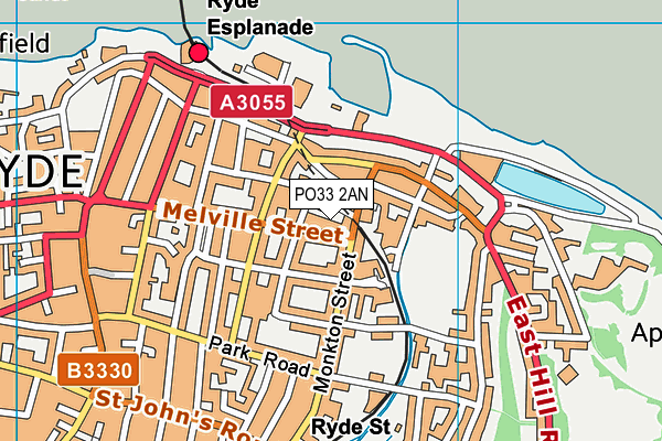 PO33 2AN map - OS VectorMap District (Ordnance Survey)