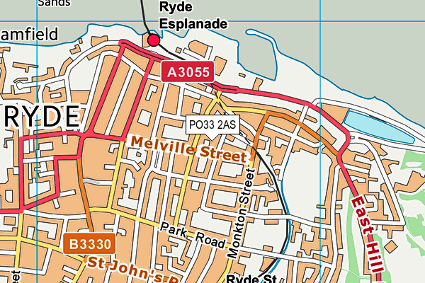 PO33 2AS map - OS VectorMap District (Ordnance Survey)