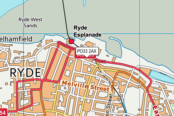 PO33 2AX map - OS VectorMap District (Ordnance Survey)