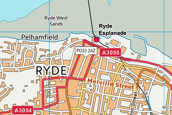 PO33 2AZ map - OS VectorMap District (Ordnance Survey)