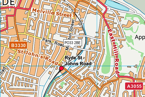 PO33 2BE map - OS VectorMap District (Ordnance Survey)