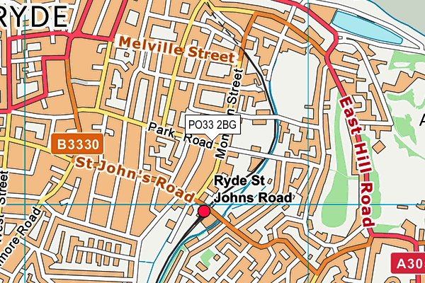 PO33 2BG map - OS VectorMap District (Ordnance Survey)