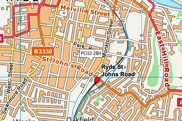 PO33 2BH map - OS VectorMap District (Ordnance Survey)