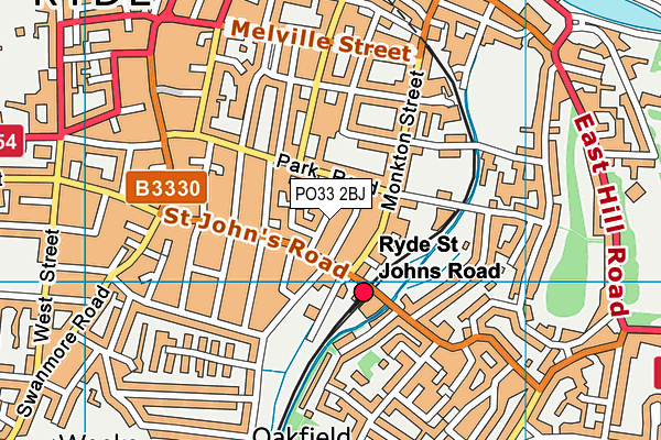 PO33 2BJ map - OS VectorMap District (Ordnance Survey)