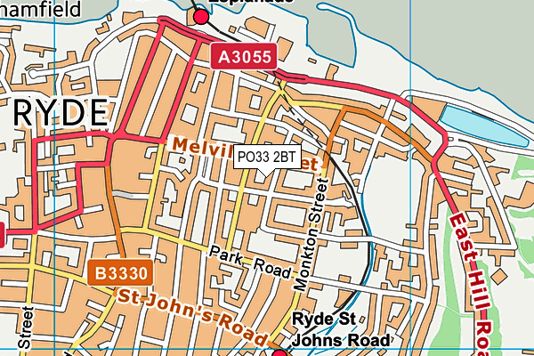 PO33 2BT map - OS VectorMap District (Ordnance Survey)