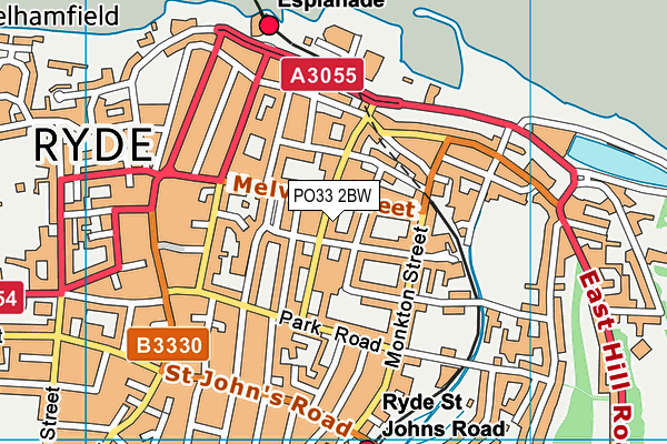 PO33 2BW map - OS VectorMap District (Ordnance Survey)