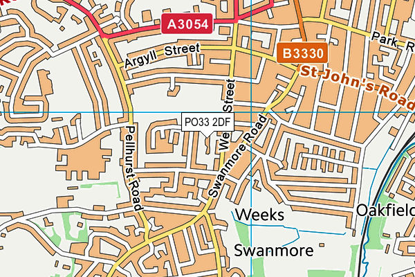 PO33 2DF map - OS VectorMap District (Ordnance Survey)