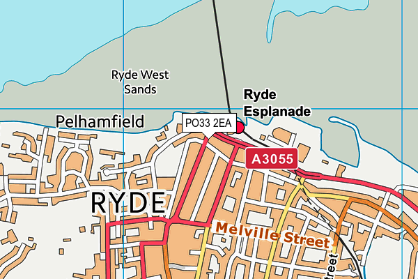 PO33 2EA map - OS VectorMap District (Ordnance Survey)