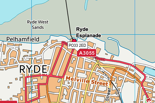 PO33 2ED map - OS VectorMap District (Ordnance Survey)