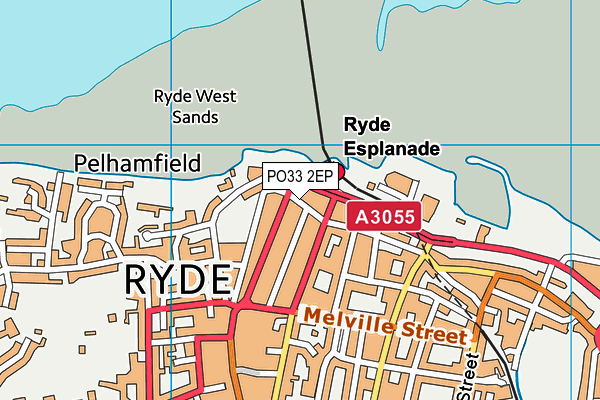 PO33 2EP map - OS VectorMap District (Ordnance Survey)