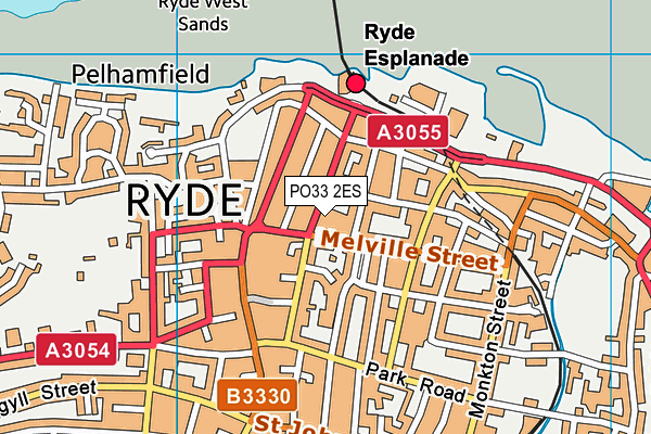 PO33 2ES map - OS VectorMap District (Ordnance Survey)