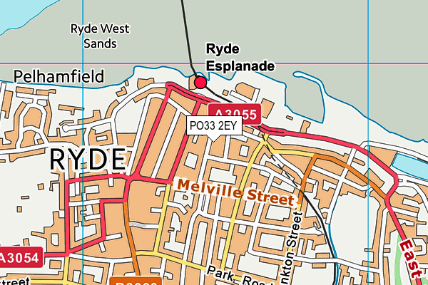 PO33 2EY map - OS VectorMap District (Ordnance Survey)