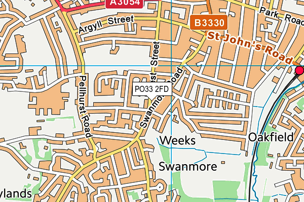 PO33 2FD map - OS VectorMap District (Ordnance Survey)